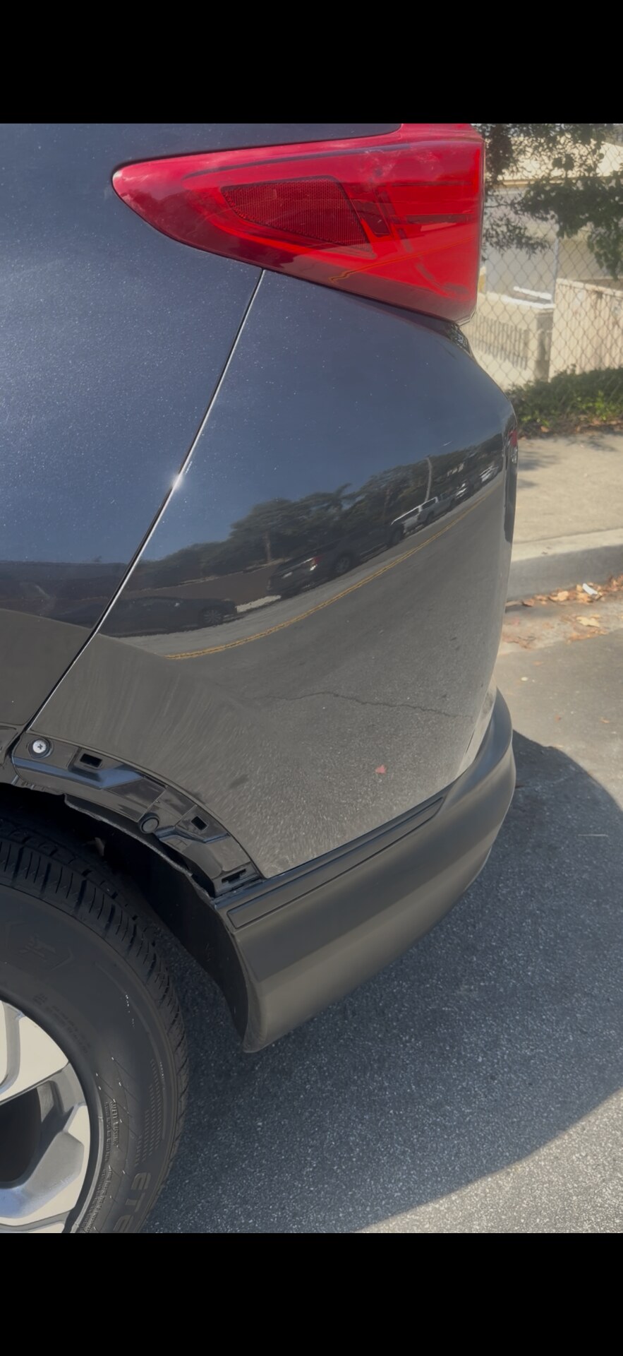 Honda CR-V deep paint scrape — second angle — after